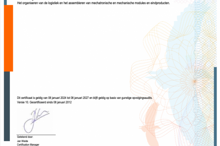 ISO: 9001:2015 Certificaat