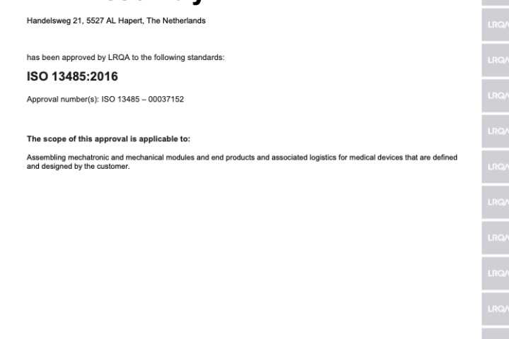 ISO 13485 Certificaat  EN